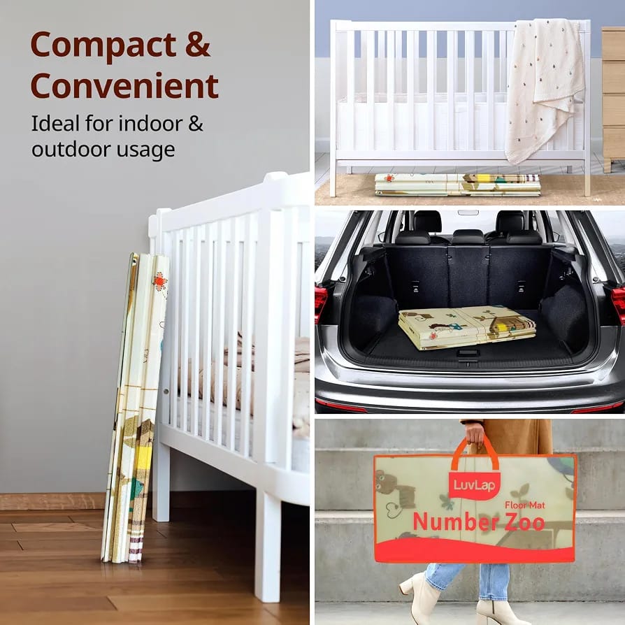 2-in-1 Portable Baby Play Mat – Foldable Double-Sided Crawling & Activity Mat with Carry Bag, 200 × 175 cm product image 7