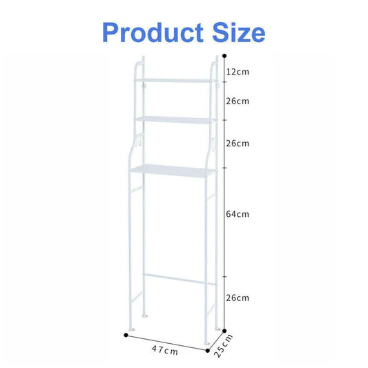 3 Layer Space Saving Metal Toilet Storage Rack | Over Toilet Bathroom Organizer Shelf | Qatar product image