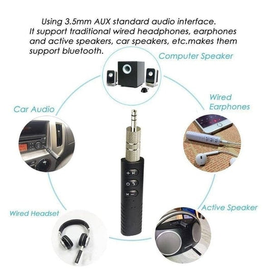 Go-Des GD-BT104 Bluetooth 5.3 Audio Receiver 3.5mm AUX Wireless Music Adapter for Car & Home Speakers product image 2