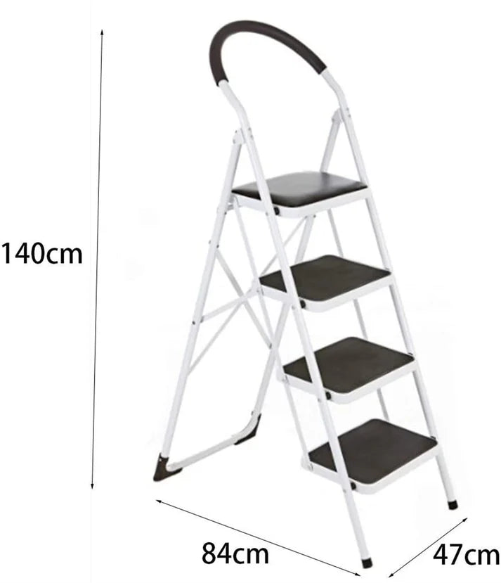 Heavy Duty 4-Step Folding Ladder with Safety Handle & Anti-Slip Wide Steps – Portable Steel Step Stool for Home, Kitchen & Office product image 7