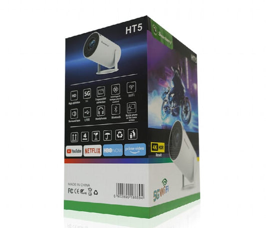 HT5 Mini Smart Projector with 5G WiFi & Bluetooth – Native HD Support, 4K Compatible Portable Home Theater product image 2