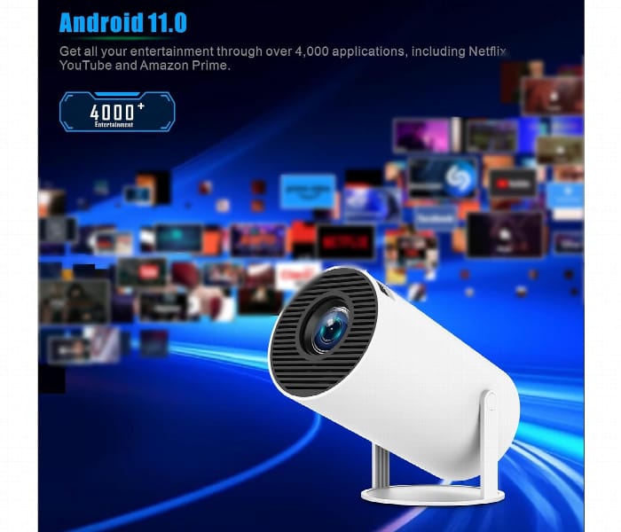 HT5 Mini Smart Projector with 5G WiFi & Bluetooth – Native HD Support, 4K Compatible Portable Home Theater product image 6