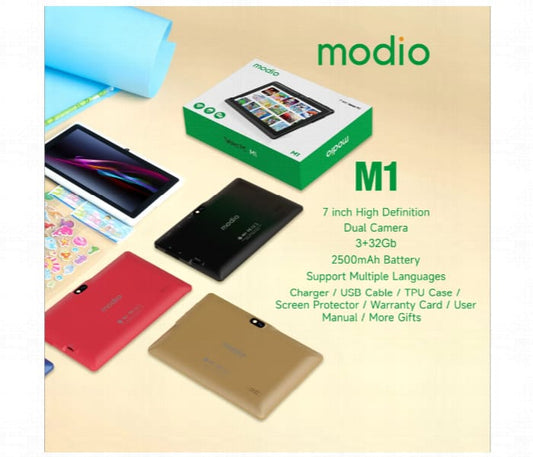Modio M1 7-Inch Android Tablet PC with WiFi – HD Display, Dual Camera & Long Battery Life product image 2