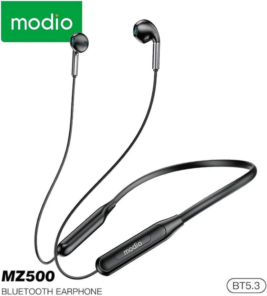 Modio MZ500 Wireless Bluetooth Neckband Headphones Extra Bass Earphones product image 2