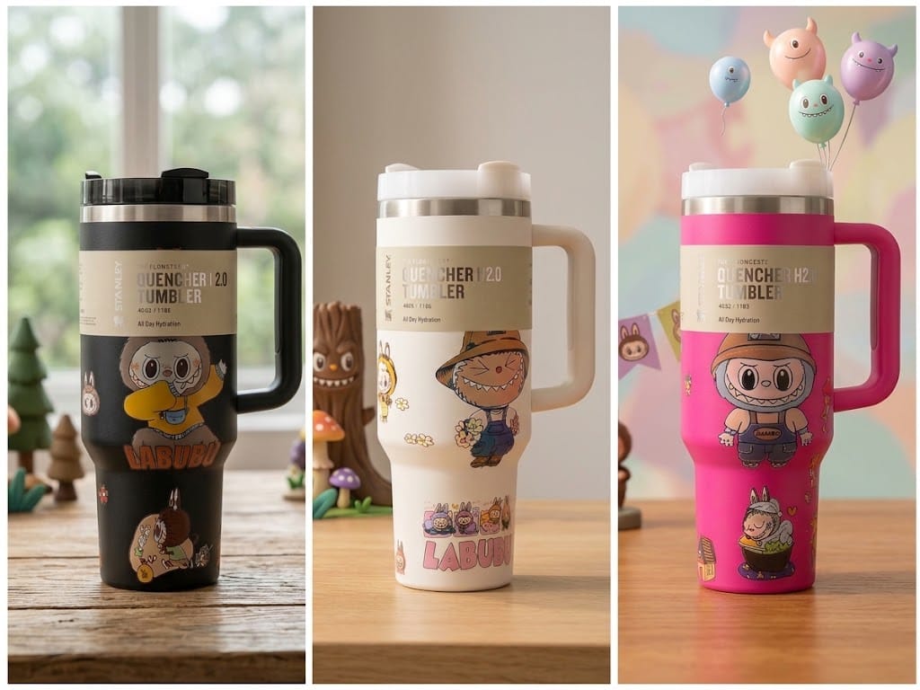 Stanley Quencher H2.0 40 oz Labubu Tumbler – Cute Character Insulated Travel Cup product image 5