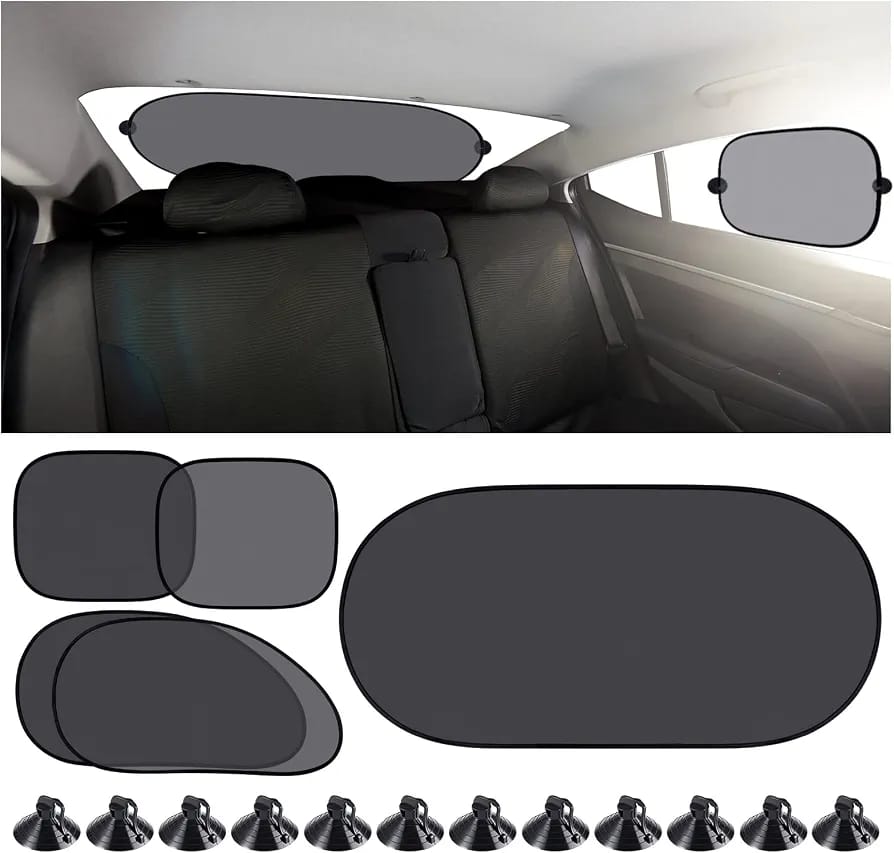 Universal 5-Piece Car Window Sun Shade Set – Foldable UV Protection Side & Rear Window Sunshades product image 7