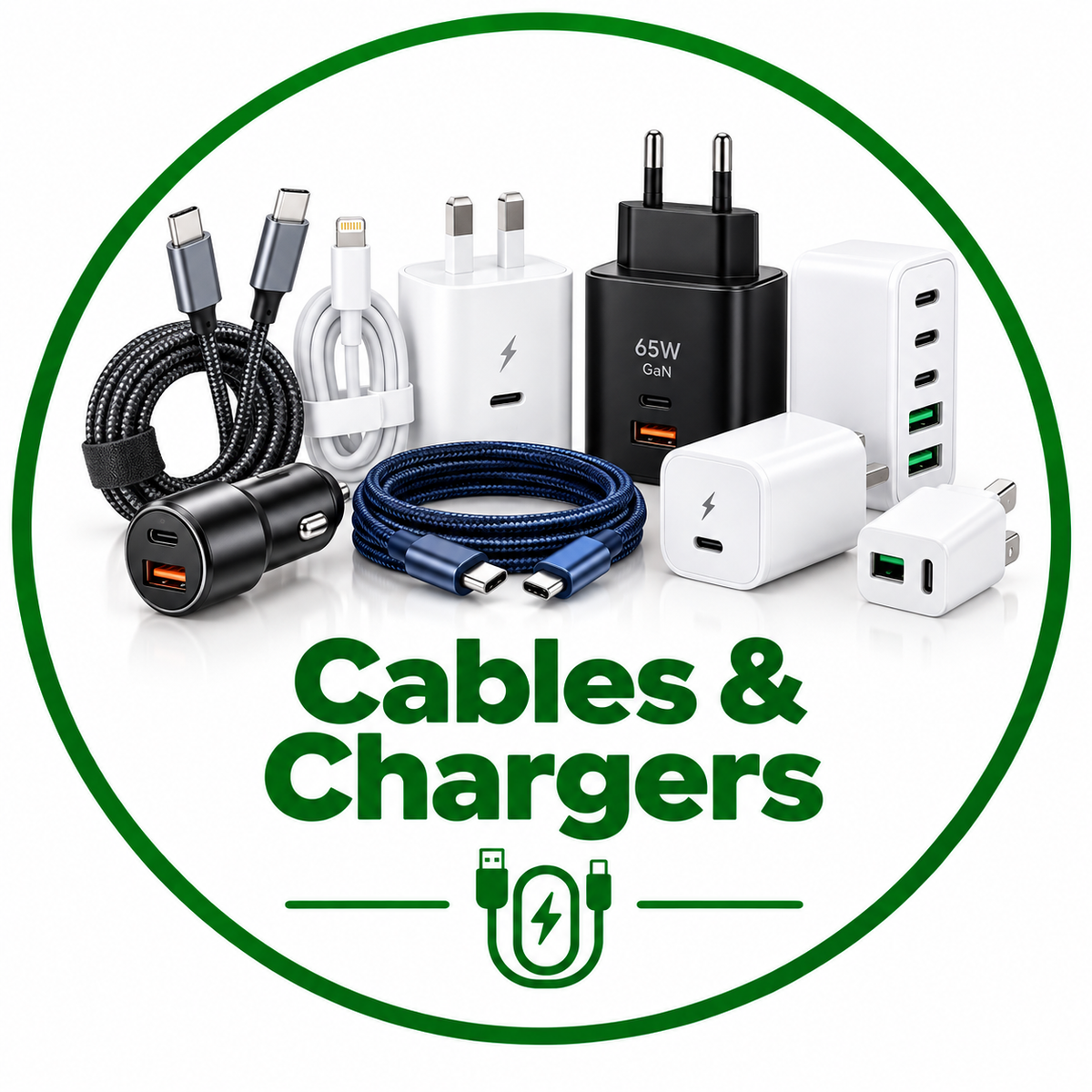 Cables & Chargers collection - charging cables, wall adapters, and power banks for phones, tablets, and laptops - QatarCarto