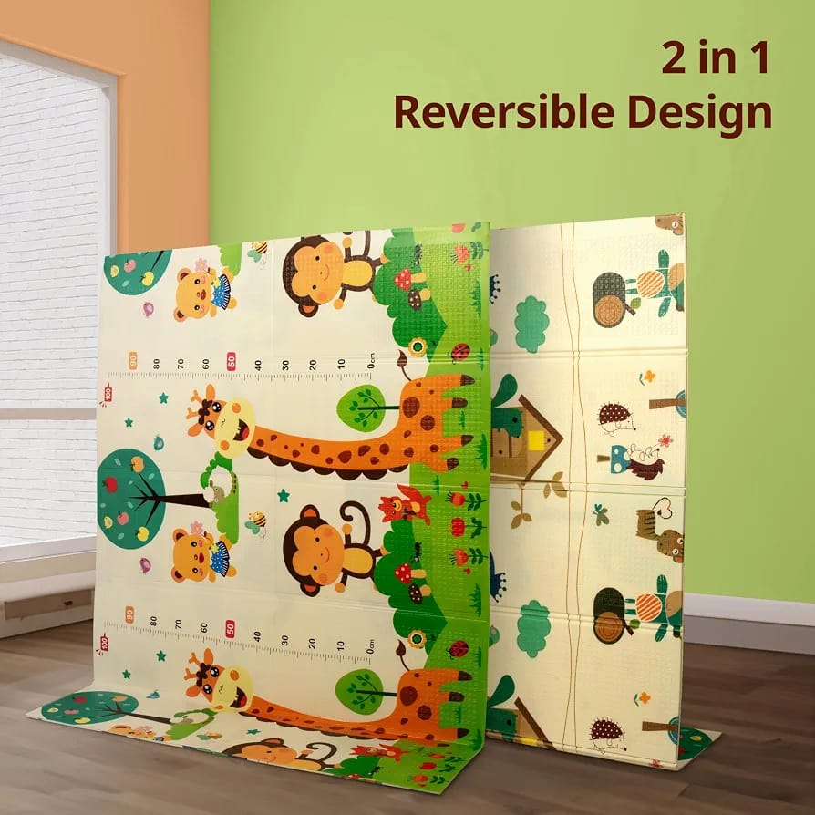 2-in-1 Portable Baby Play Mat – Foldable Double-Sided Crawling & Activity Mat with Carry Bag, 200 × 175 cm product image 3