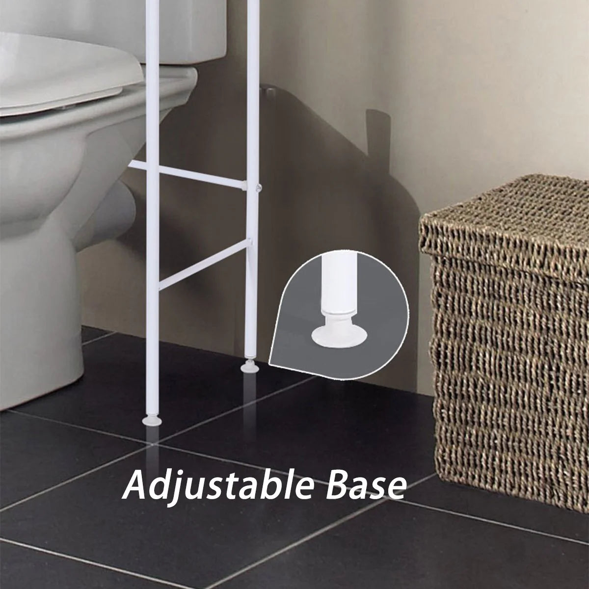 3 Layer Space Saving Metal Toilet Storage Rack | Over Toilet Bathroom Organizer Shelf | Qatar product image 2