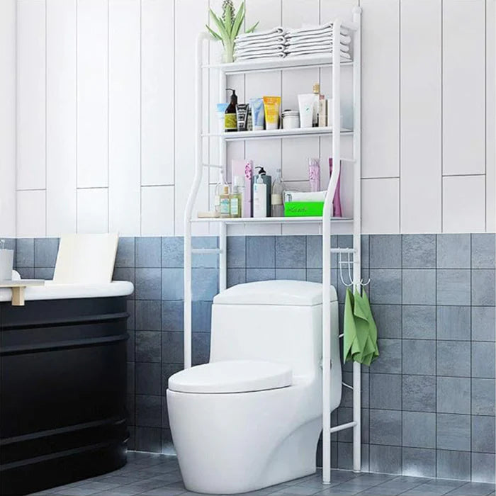 3 Layer Space Saving Metal Toilet Storage Rack | Over Toilet Bathroom Organizer Shelf | Qatar product image 5