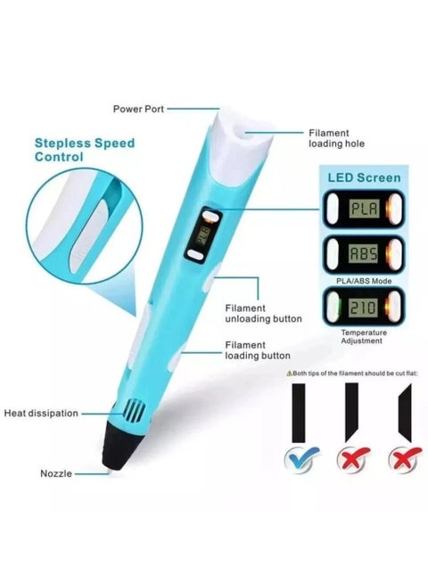 3D Printing Pen with PLA Filament Kit – USB Rechargeable Creative Drawing Pen for Kids & Adults product image 4