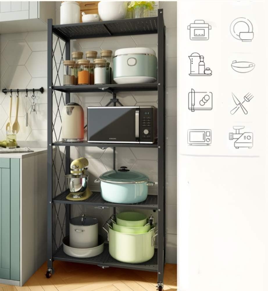 Storage rack used in kitchen with items
