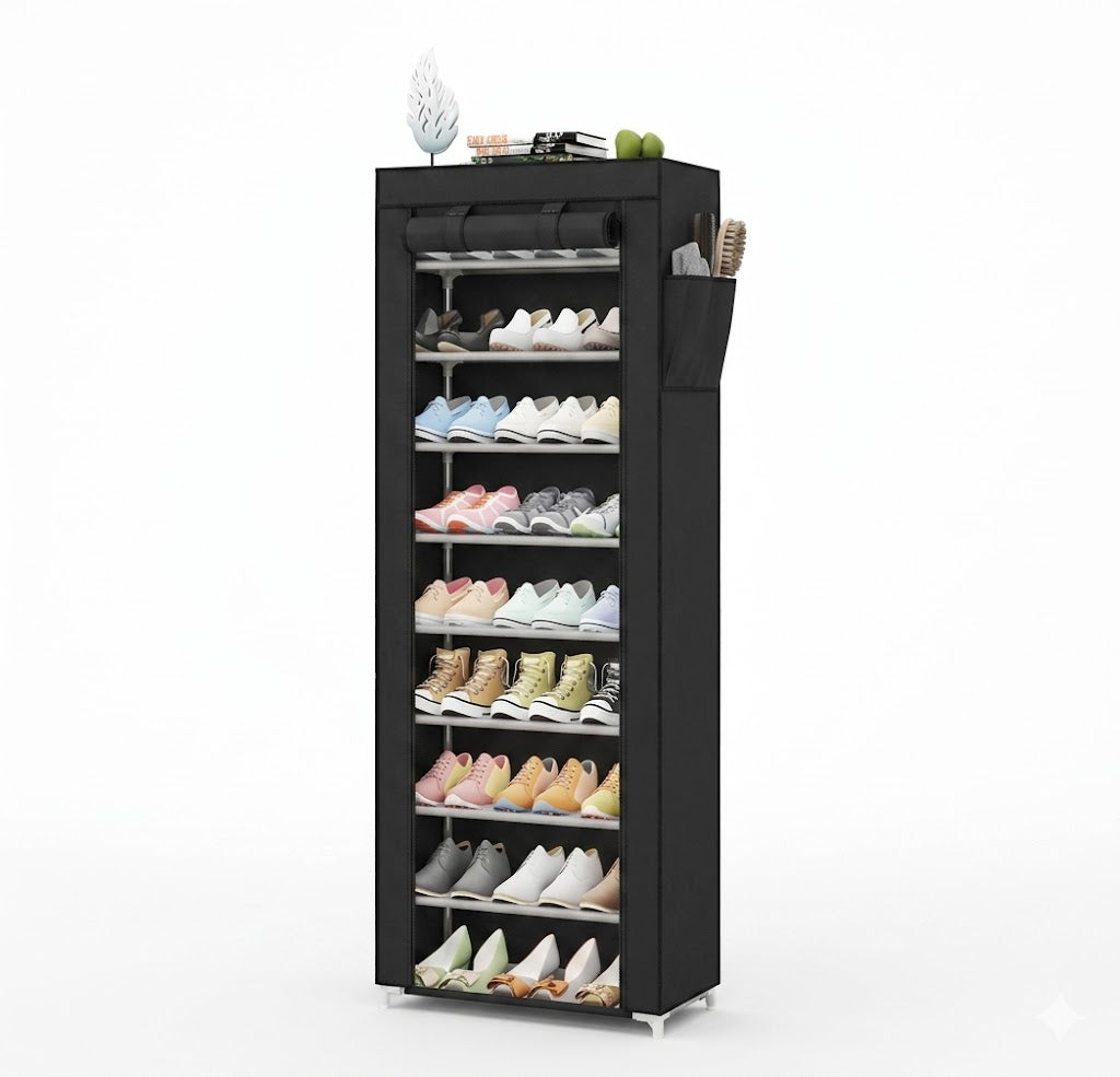 Shoe rack organizer space-saving design for entryway