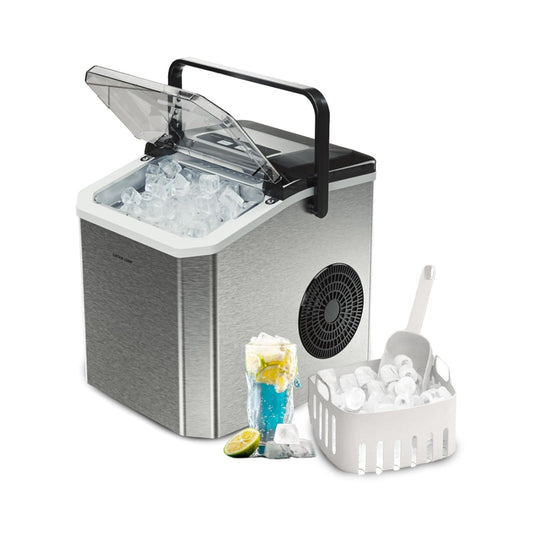 Green Lion ice maker machine making ice cubes