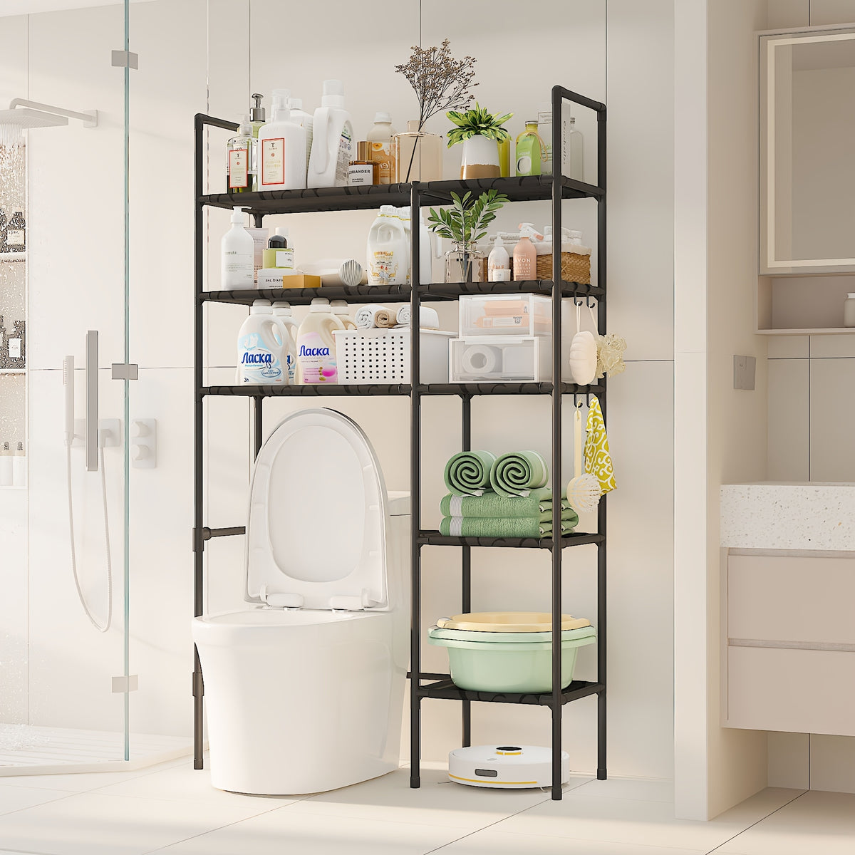 Rustproof bathroom cabinet easy assembly