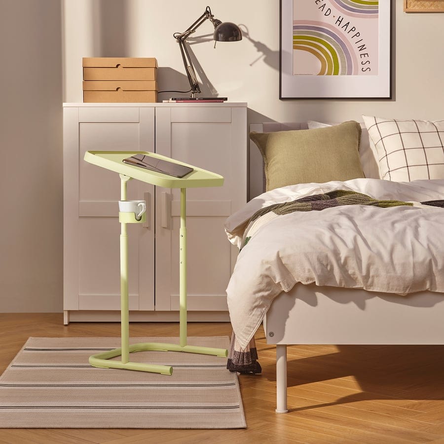 Adjustable C-Shaped Side Table with Cup Holder | Portable Sofa & Bed Laptop Desk | Modern Snack Table product image