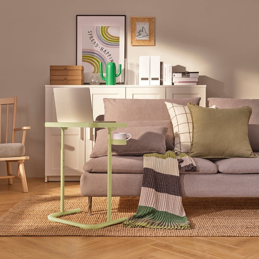 Adjustable C-Shaped Side Table with Cup Holder | Portable Sofa & Bed Laptop Desk | Modern Snack Table product image 2