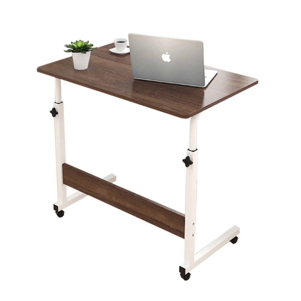 Laptop table with wheels top angle view