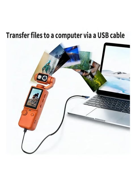 Vlogging camera rotating lens close-up