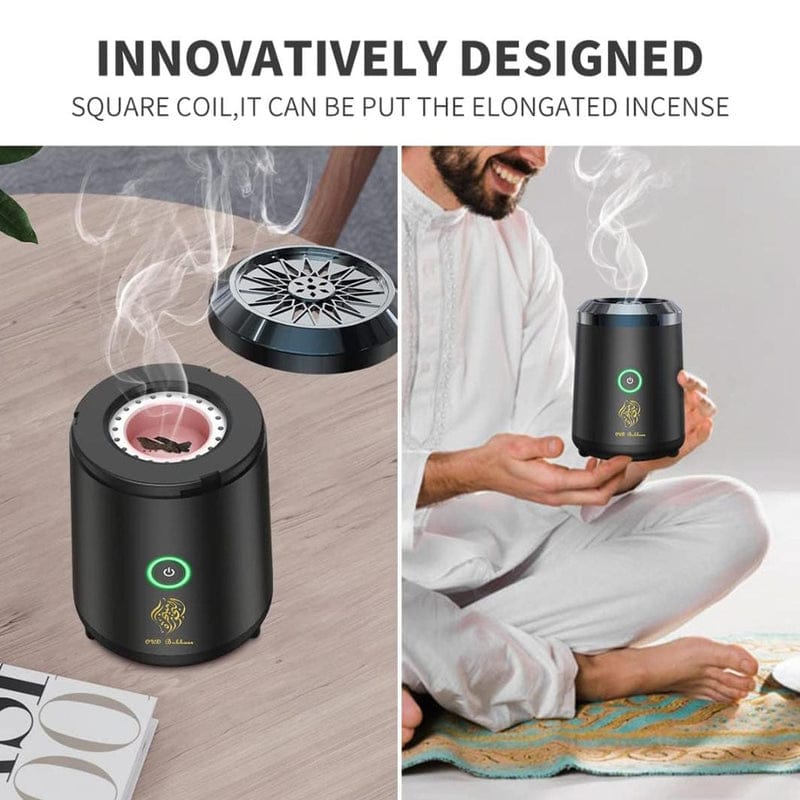 BK-18 electric bakhoor burner releasing aromatic fragrance