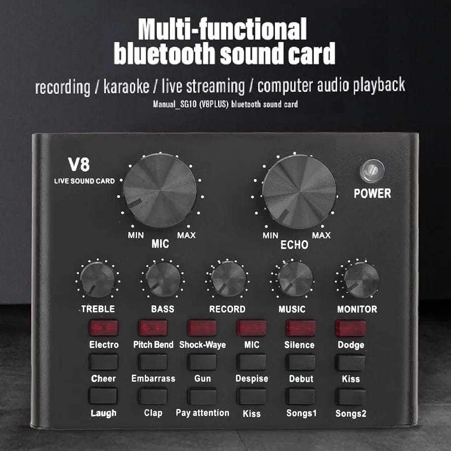 BM-800 Condenser Microphone Kit with V8 Sound Card, Boom Arm & Pop Filter product image 2