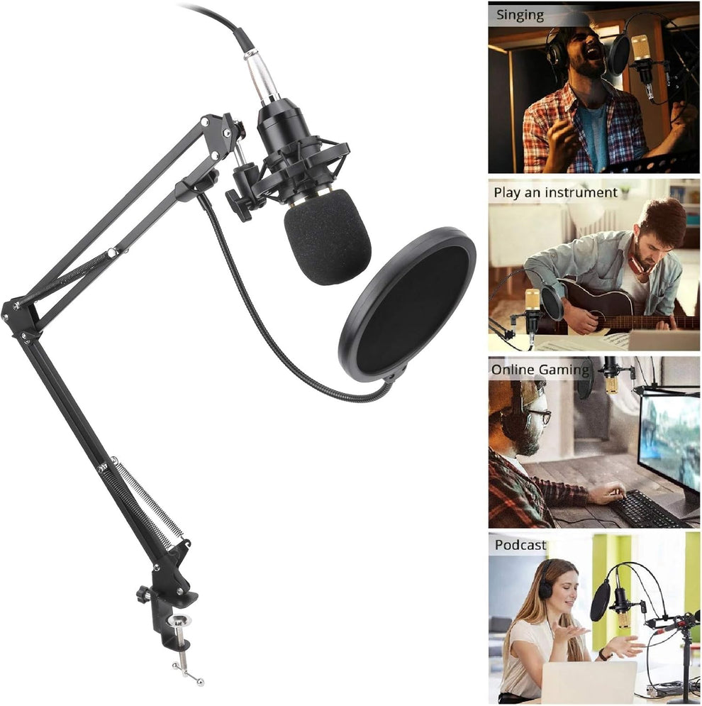 BM-800 Condenser Microphone Kit with V8 Sound Card, Boom Arm & Pop Filter product image 6