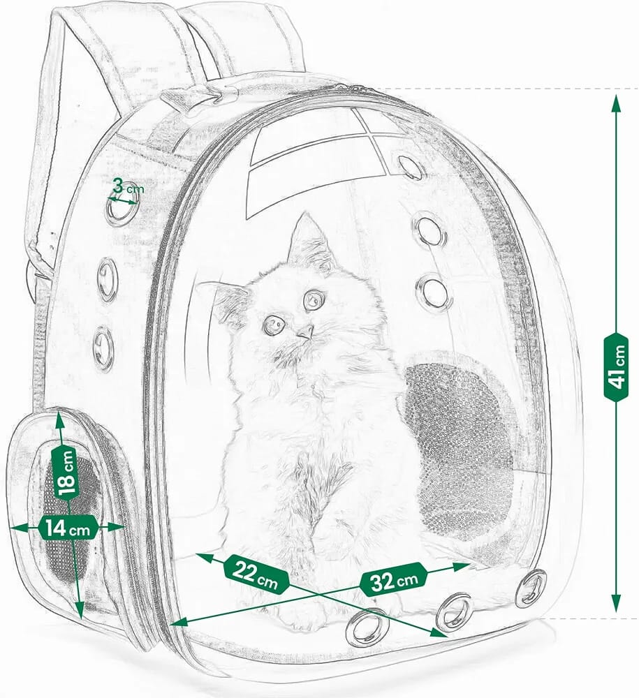 Bubble Window Pet Carrier Backpack – Breathable Space Capsule Bag for Cats & Small Dogs product image 7