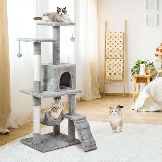 Cat tree tower condo 120cm with scratching posts and hammock Qatar
