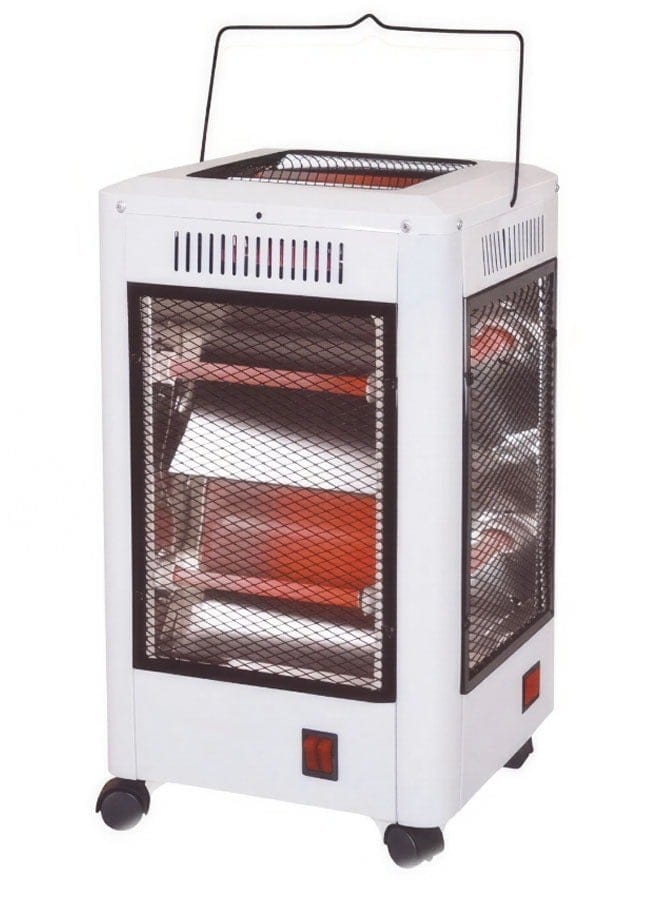 Quartz heater with dual switch individual element control