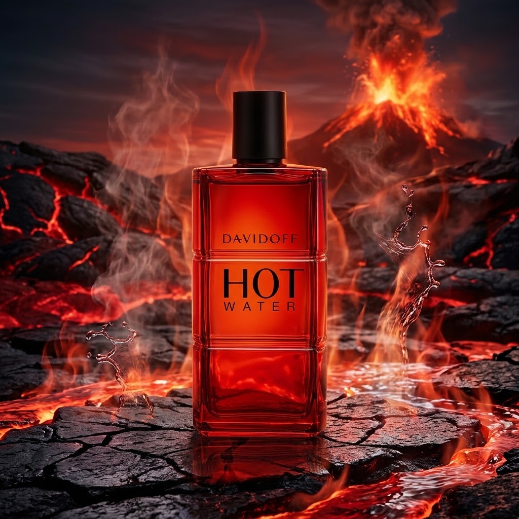 Davidoff Hot Water Eau de Toilette for men 110ml red perfume bottle and black packaging