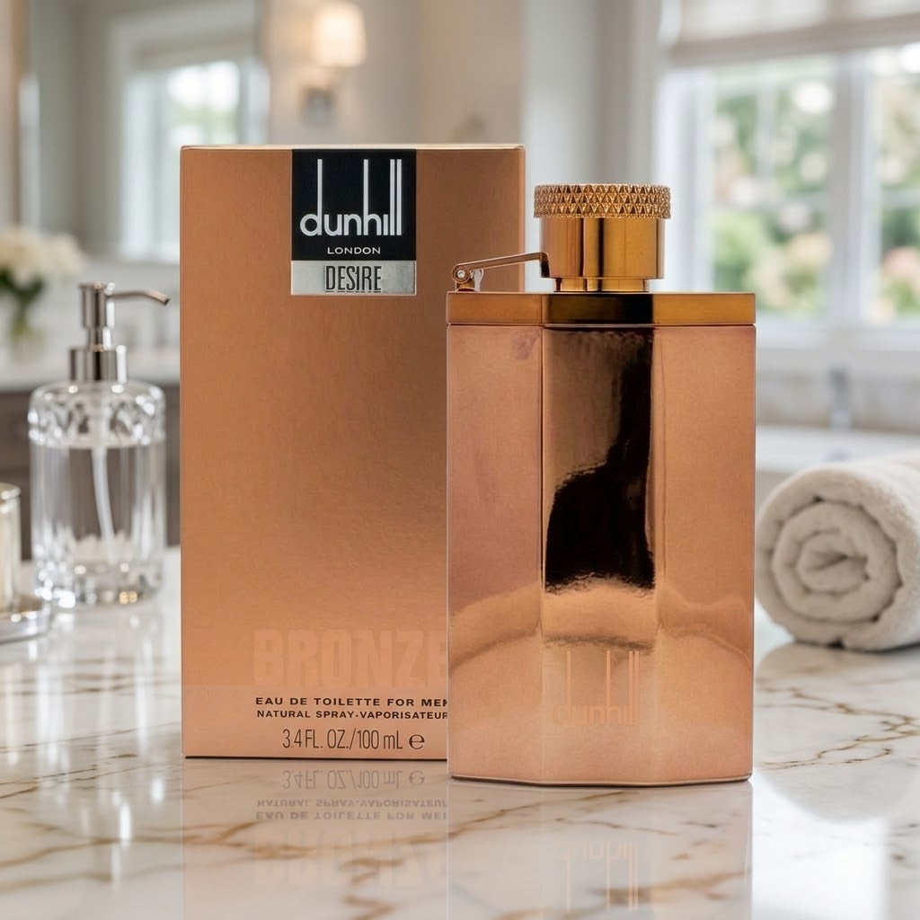 Dunhill London Desire Eau de Toilette for Men 100ml bronze perfume bottle and box