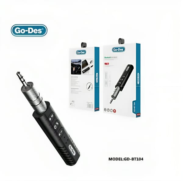 Go-Des GD-BT104 Bluetooth 5.3 Audio Receiver 3.5mm AUX Wireless Music Adapter for Car & Home Speakers product image 3