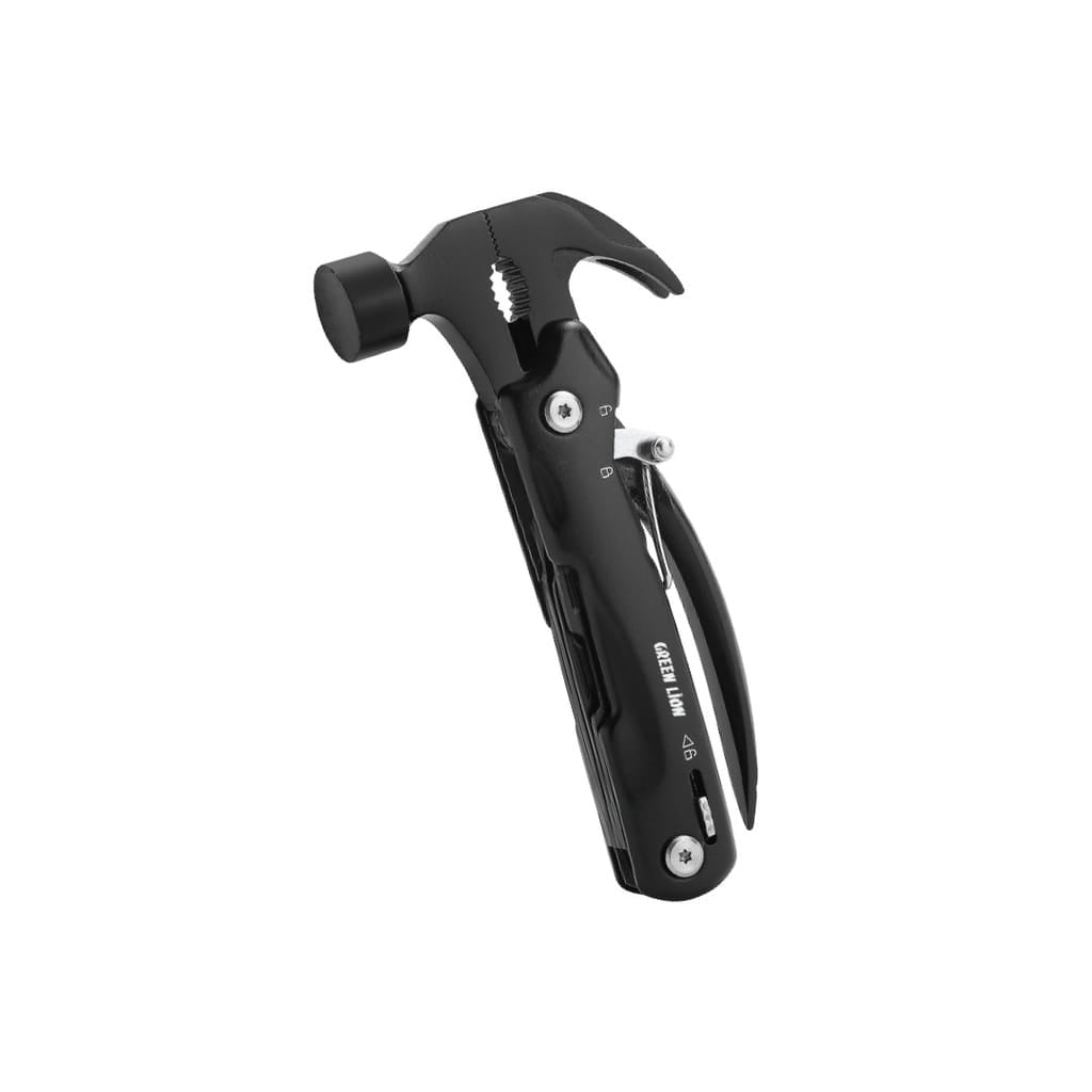 Multitool with hammer head on a white background