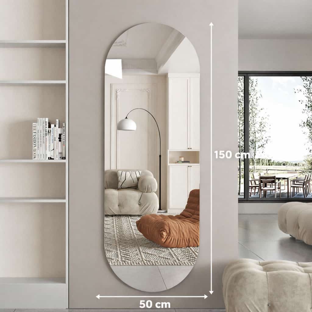 HD Self-Adhesive Acrylic Mirror Wall Tiles | Shatterproof Peel & Stick DIY Non-Glass Mirror Sheets for Bedroom, Living Room, Bathroom & Home Decor product image
