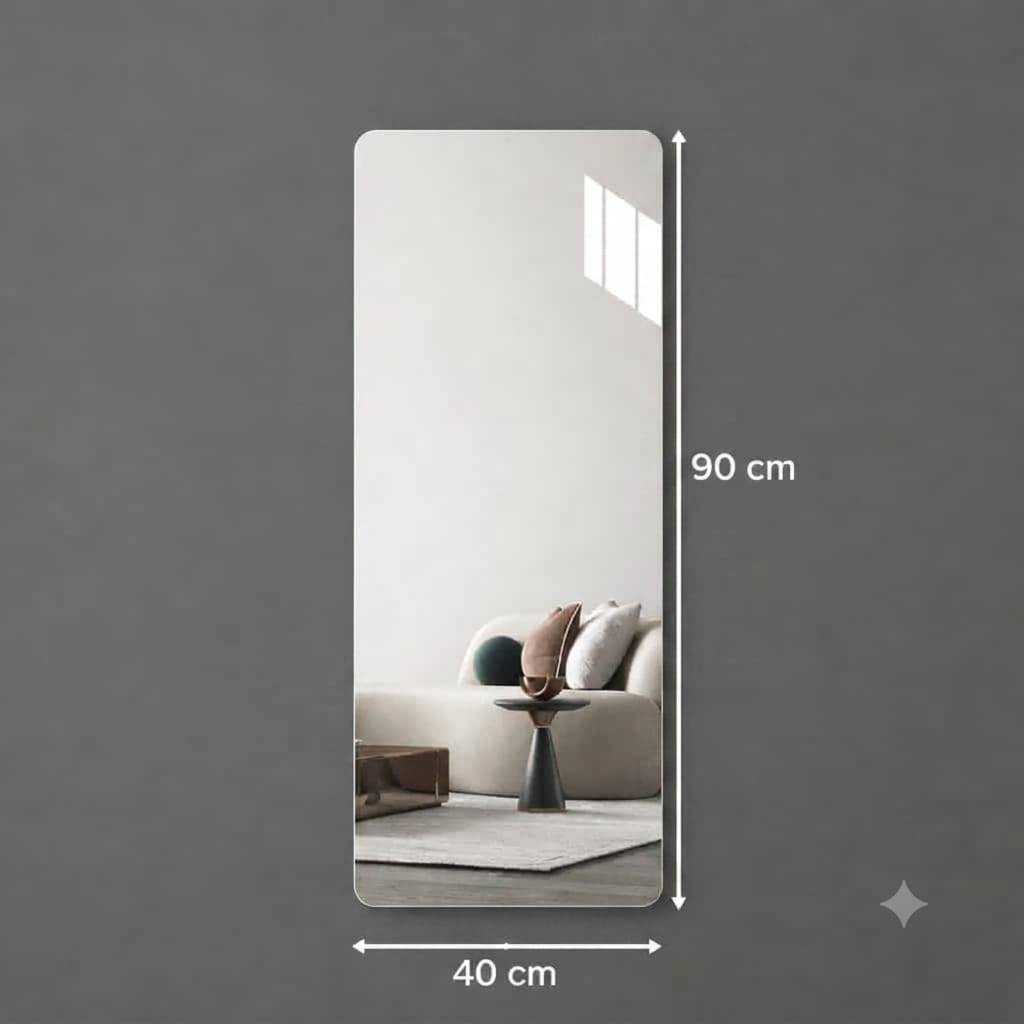 HD Self-Adhesive Acrylic Mirror Wall Tiles | Shatterproof Peel & Stick DIY Non-Glass Mirror Sheets for Bedroom, Living Room, Bathroom & Home Decor product image 4