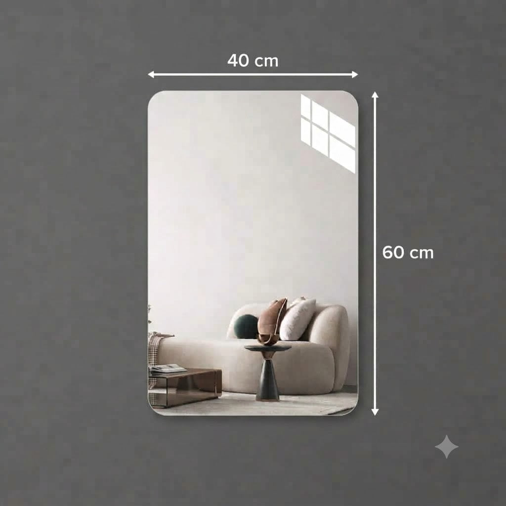 HD Self-Adhesive Acrylic Mirror Wall Tiles | Shatterproof Peel & Stick DIY Non-Glass Mirror Sheets for Bedroom, Living Room, Bathroom & Home Decor product image 5