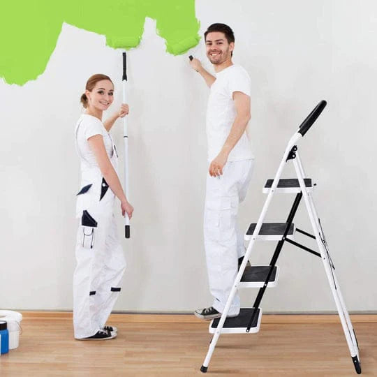Heavy Duty 4-Step Folding Ladder with Safety Handle & Anti-Slip Wide Steps – Portable Steel Step Stool for Home, Kitchen & Office product image 6