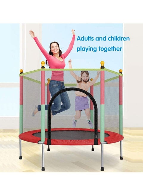 Heavy duty kids trampoline with ladder and safety enclosure from Qatigo Qatar