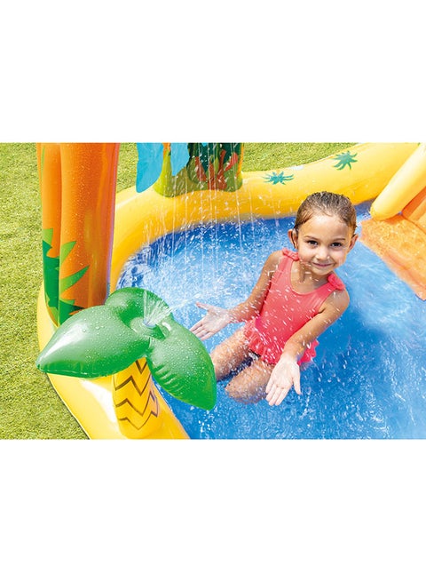 Colorful inflatable splash pool for children