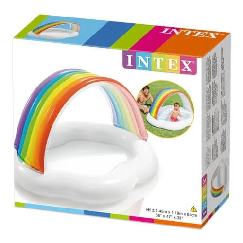 Inflatable Rainbow Swimming Pool for Kids Outdoor Summer Activities