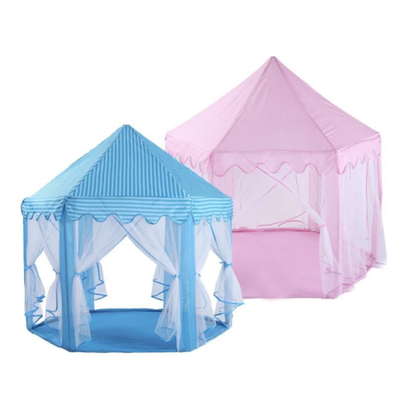 Kids Princess Castle Play Tent – Hexagonal Mesh Playhouse for Girls & Boys (55cm x 53cm x H) product image