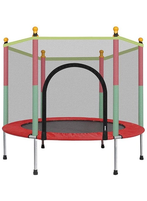 Large garden trampoline with protective safety net in Qatar