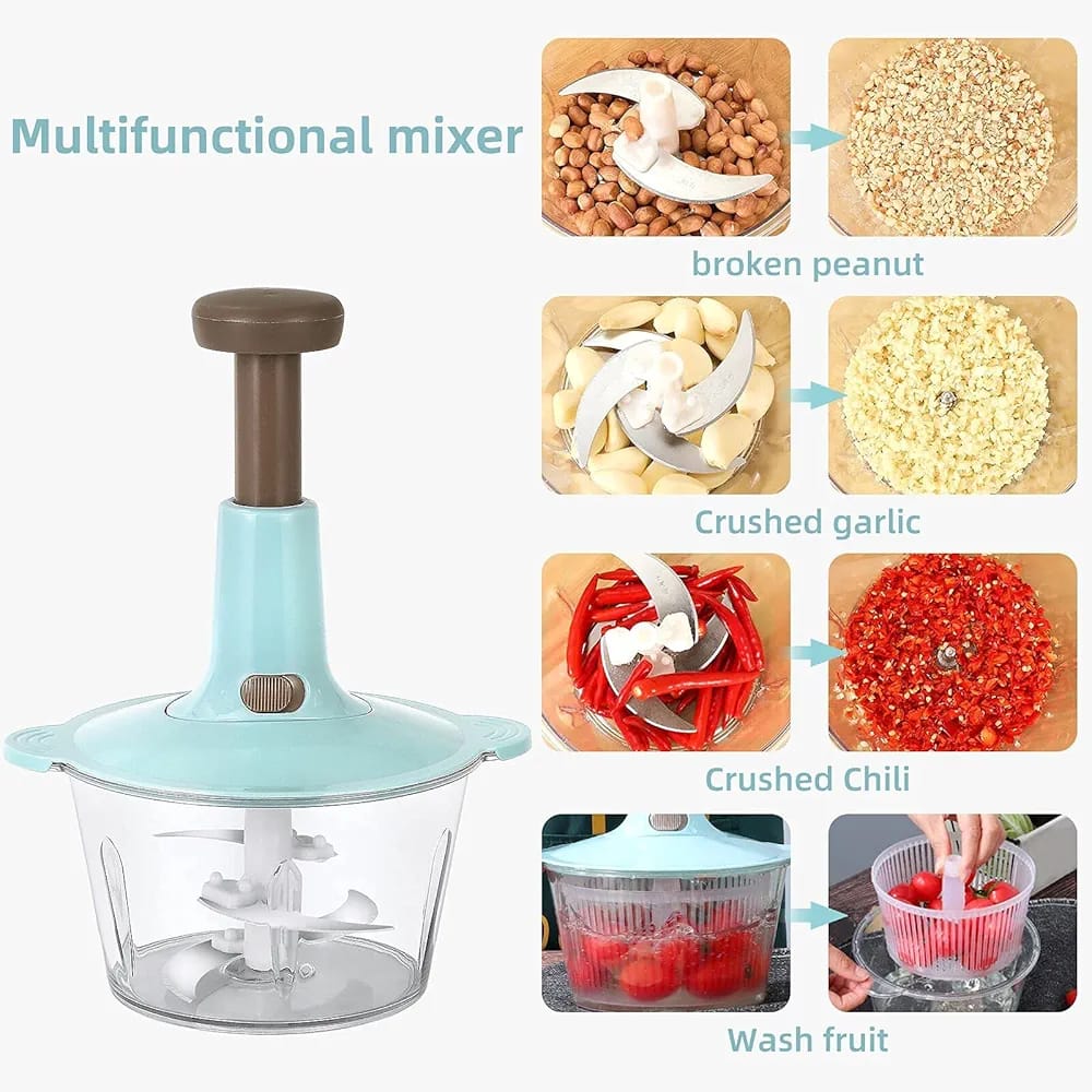 Manual Food Chopper & Vegetable Cutter – Multi-Function Hand Press Kitchen Processor product image 3