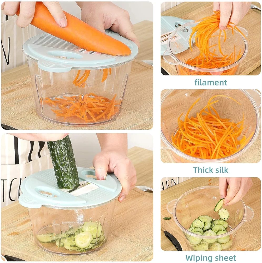 Manual Food Chopper & Vegetable Cutter – Multi-Function Hand Press Kitchen Processor product image 6
