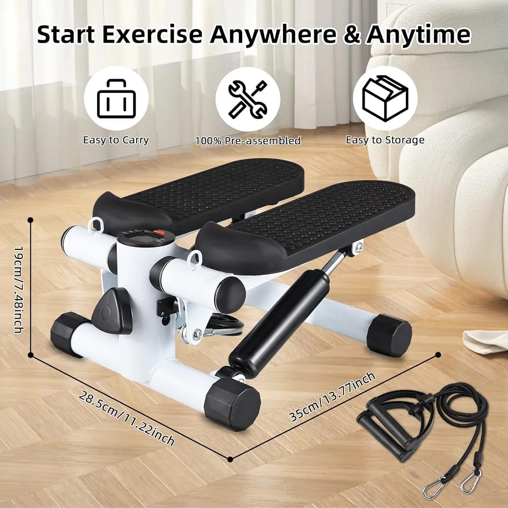 Mini Stepper with Resistance Bands – Compact Twist Stepper Exercise Machine with LCD Monitor (100kg/220LBS Capacity) product image 7