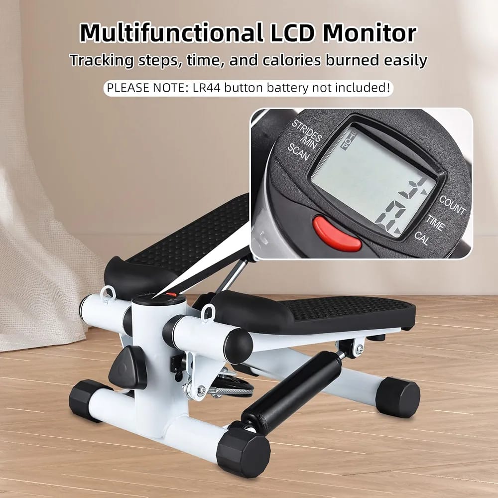 Mini Stepper with Resistance Bands – Compact Twist Stepper Exercise Machine with LCD Monitor (100kg/220LBS Capacity) product image 8