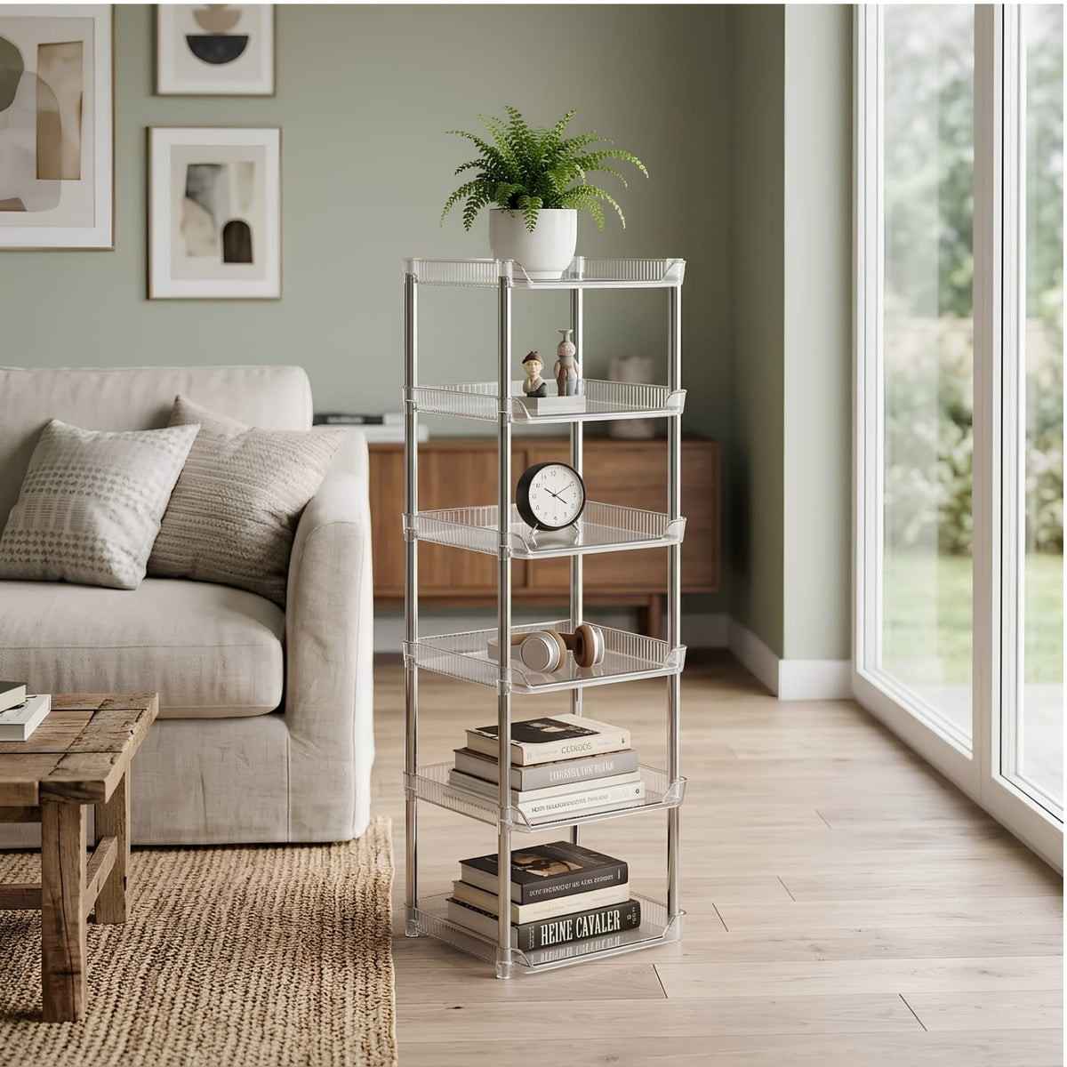 Modern 6-Tier Metal Storage Shelf – Multi-Level Display Rack for Home & Office product image