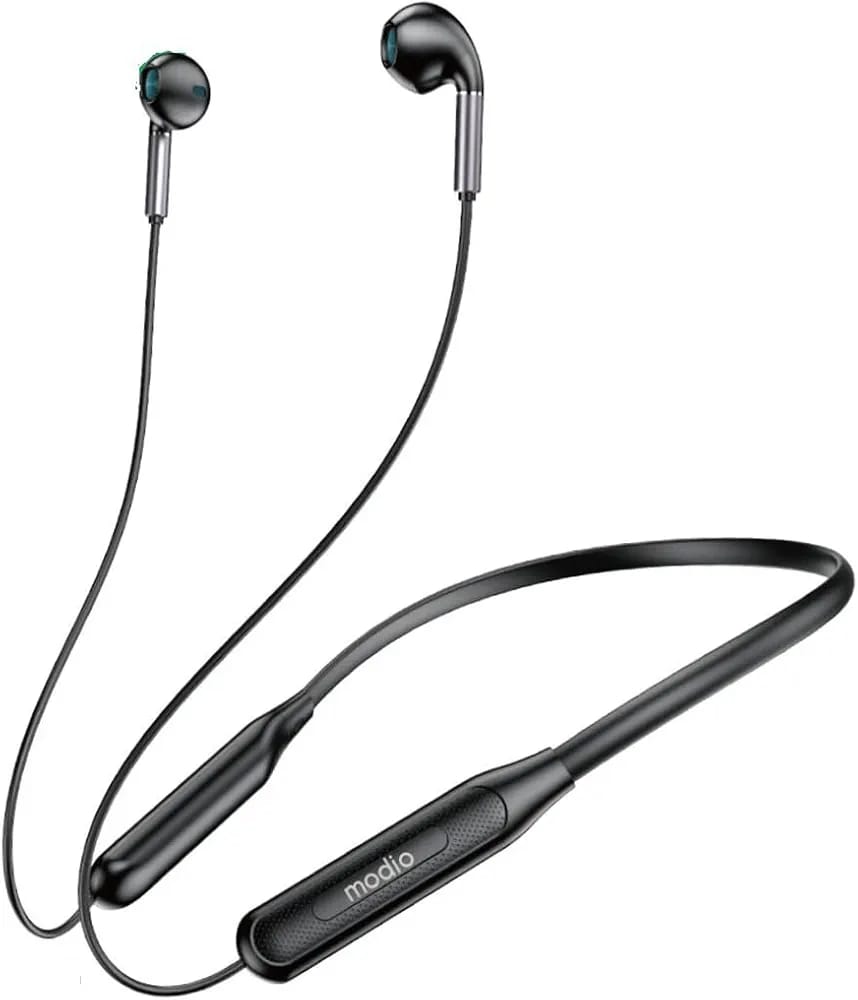 Modio MZ500 Wireless Bluetooth Neckband Headphones Extra Bass Earphones product image