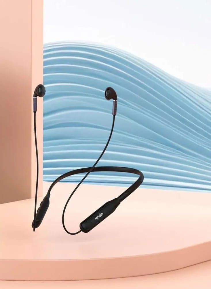 Modio MZ500 Wireless Bluetooth Neckband Headphones Extra Bass Earphones product image 7