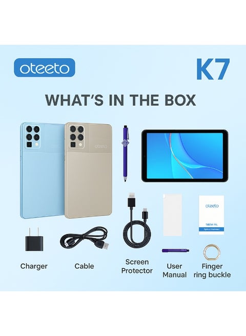Oteeto K7 10.1" Android Tablet – 8GB RAM, 256GB Storage, Dual SIM, Long Battery Life product image 3